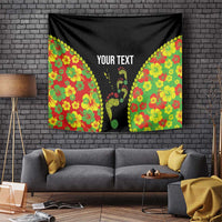 Personalised Vanuatu Running Tapestry Footprint and Hibiscus Polynesian Style LT03 - Polynesian Pride