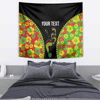 Personalised Vanuatu Running Tapestry Footprint and Hibiscus Polynesian Style LT03 - Polynesian Pride