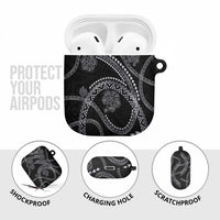 Hawaiian Kakau Art and Hisbiscus Tattoo AirPods Case Tribal Pattern-Silver Style - Polynesian Pride