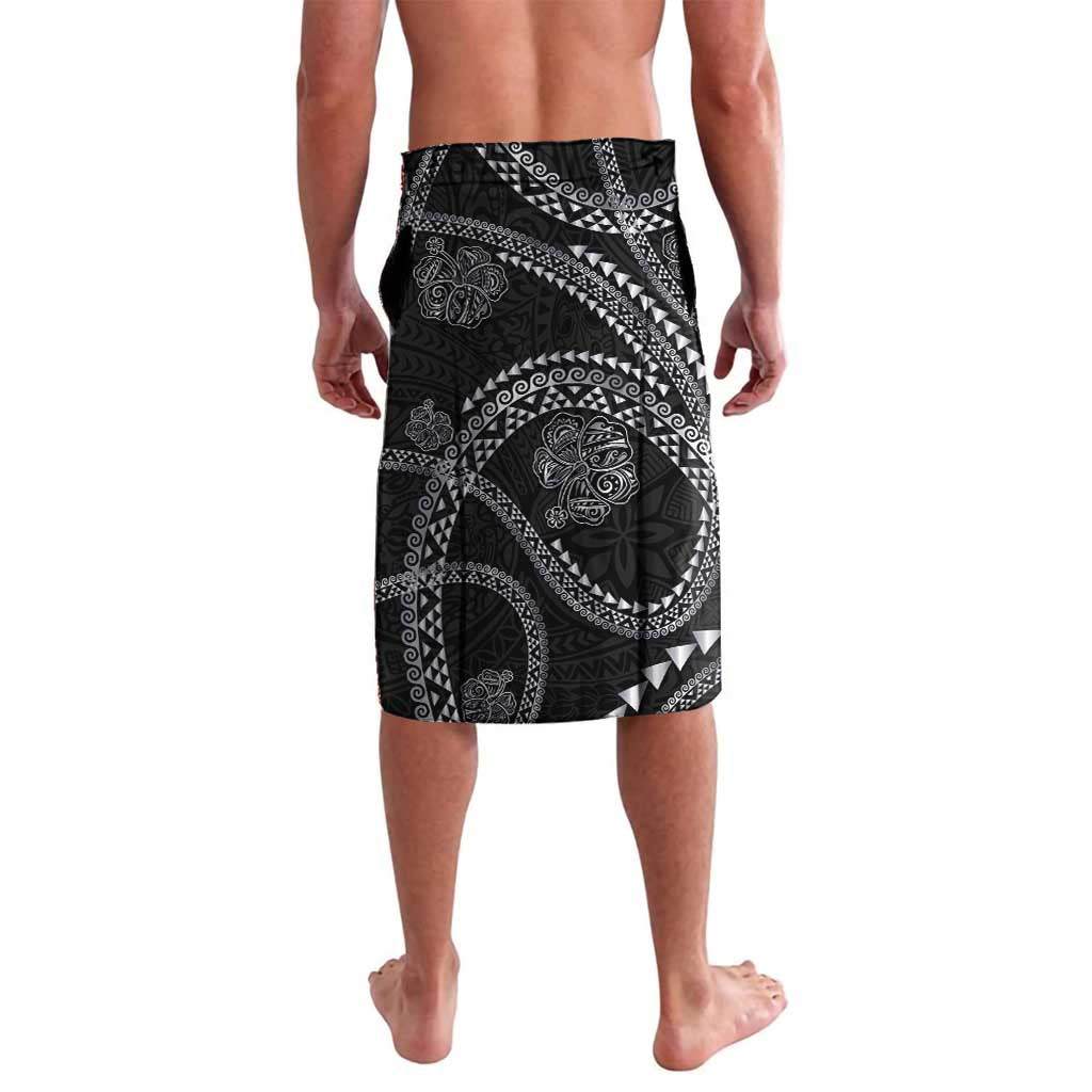 Hawaiian Kakau Art and Hisbiscus Tattoo Lavalava Tribal Pattern-Silver Style - Polynesian Pride