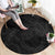 Hawaiian Kakau Art and Hisbiscus Tattoo Round Carpet Tribal Pattern-Black Gradient Style - Polynesian Pride