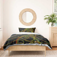 Hawaiian Kakau Art and Hisbiscus Tattoo Bedding Set Tribal Pattern-Reggae Style - Polynesian Pride