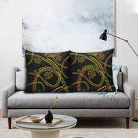 Hawaiian Kakau Art and Hisbiscus Tattoo Pillow Cover Tribal Pattern-Reggae Style - Polynesian Pride