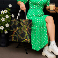 Hawaiian Kakau Art and Hisbiscus Tattoo Tote Bag Tribal Pattern-Reggae Style - Polynesian Pride