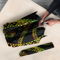 Hawaiian Kakau Art and Hisbiscus Tattoo Umbrella Tribal Pattern-Reggae Style - Polynesian Pride