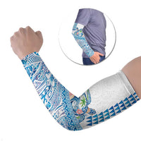 Hawaiian Abstract Sea Turtle Arm Sleeves Polynesian Tapa Art and Kakau Tattoo White WaterColor - Polynesian Pride