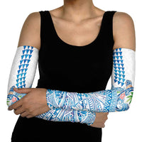 Hawaiian Abstract Sea Turtle Arm Sleeves Polynesian Tapa Art and Kakau Tattoo White WaterColor - Polynesian Pride