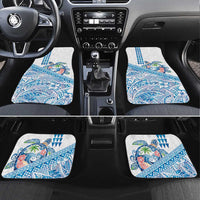 Hawaiian Abstract Sea Turtle Car Mats Polynesian Tapa Art and Kakau Tattoo White WaterColor - Polynesian Pride