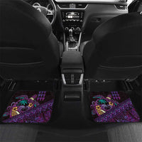 Hawaiian Abstract Sea Turtle Car Mats Polynesian Tapa Art and Kakau Tattoo Purple WaterColor - Polynesian Pride