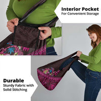 Hawaiian Abstract Sea Turtle Grocery Bag Polynesian Tapa Art and Kakau Tattoo Pink WaterColor - Polynesian Pride