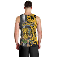 Hawaii Island Men Tank Top Hawaiian Warrior and Kakau Symbols Abstract Tattoo LT03 - Polynesian Pride