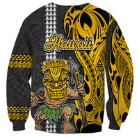 Hawaii Island Sweatshirt Hawaiian Warrior and Kakau Symbols Abstract Tattoo LT03 - Polynesian Pride