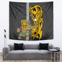 Hawaii Island Tapestry Hawaiian Warrior and Kakau Symbols Abstract Tattoo LT03 - Polynesian Pride