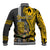 Custom Hawaii Island Baseball Jacket Hawaiian Warrior and Kakau Symbols Abstract Tattoo LT03 - Polynesian Pride