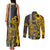 Custom Hawaii Island Couples Matching Tank Maxi Dress and Long Sleeve Button Shirts Hawaiian Warrior and Kakau Symbols Abstract Tattoo LT03 - Polynesian Pride