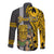 Custom Hawaii Island Long Sleeve Button Shirt Hawaiian Warrior and Kakau Symbols Abstract Tattoo LT03 - Polynesian Pride
