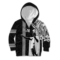 Hawaii Island Kid Hoodie Hawaiian King and Kakau Symbols Abstract Shoulder Tattoo LT03 - Polynesian Pride