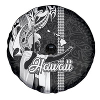 Hawaii Island Spare Tire Cover Hawaiian King and Kakau Symbols Abstract Shoulder Tattoo LT03 - Polynesian Pride