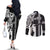 Custom Hawaii Island Couples Matching Off The Shoulder Long Sleeve Dress and Long Sleeve Button Shirts Hawaiian King and Kakau Symbols Abstract Shoulder Tattoo LT03 - Polynesian Pride