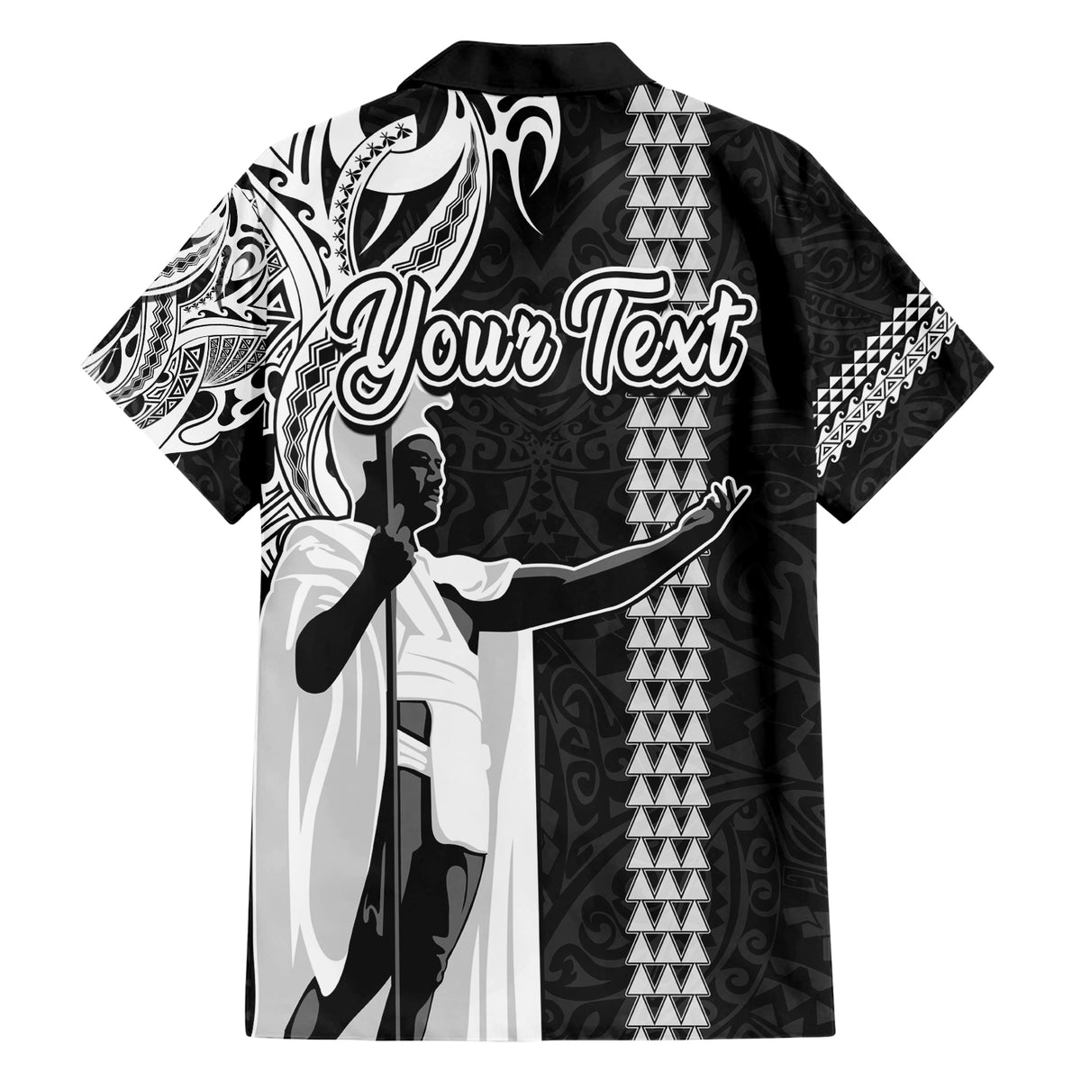 Custom Hawaii Island Hawaiian Shirt Hawaiian King and Kakau Symbols Abstract Shoulder Tattoo LT03 - Polynesian Pride