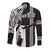 Custom Hawaii Island Long Sleeve Button Shirt Hawaiian King and Kakau Symbols Abstract Shoulder Tattoo LT03 - Polynesian Pride