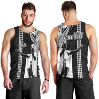 Custom Hawaii Island Men Tank Top Hawaiian King and Kakau Symbols Abstract Shoulder Tattoo LT03 - Polynesian Pride