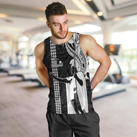 Custom Hawaii Island Men Tank Top Hawaiian King and Kakau Symbols Abstract Shoulder Tattoo LT03 - Polynesian Pride