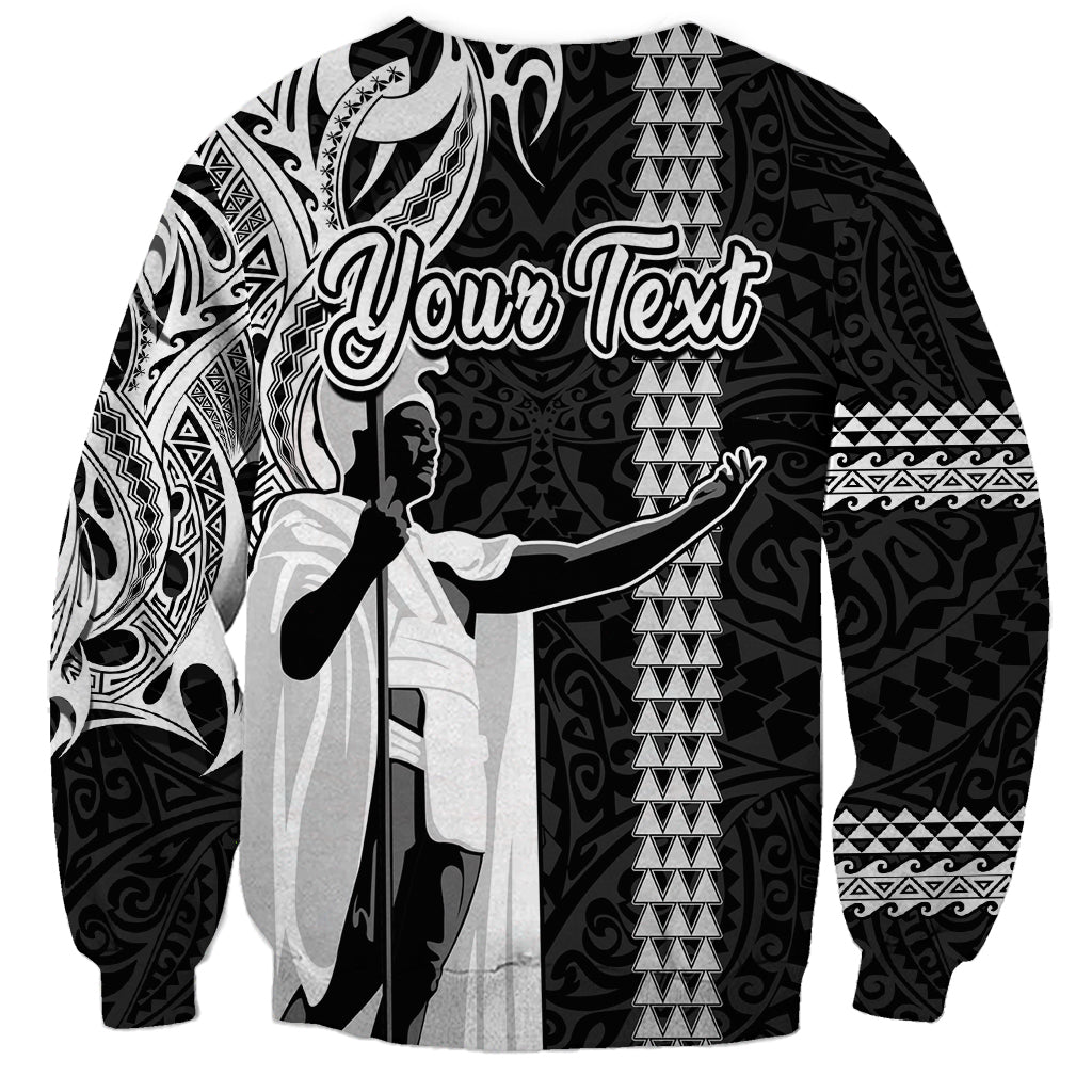 Custom Hawaii Island Sweatshirt Hawaiian King and Kakau Symbols Abstract Shoulder Tattoo LT03 - Polynesian Pride