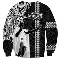 Custom Hawaii Island Sweatshirt Hawaiian King and Kakau Symbols Abstract Shoulder Tattoo LT03 - Polynesian Pride