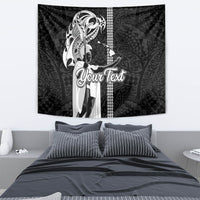 Custom Hawaii Island Tapestry Hawaiian King and Kakau Symbols Abstract Shoulder Tattoo LT03 - Polynesian Pride