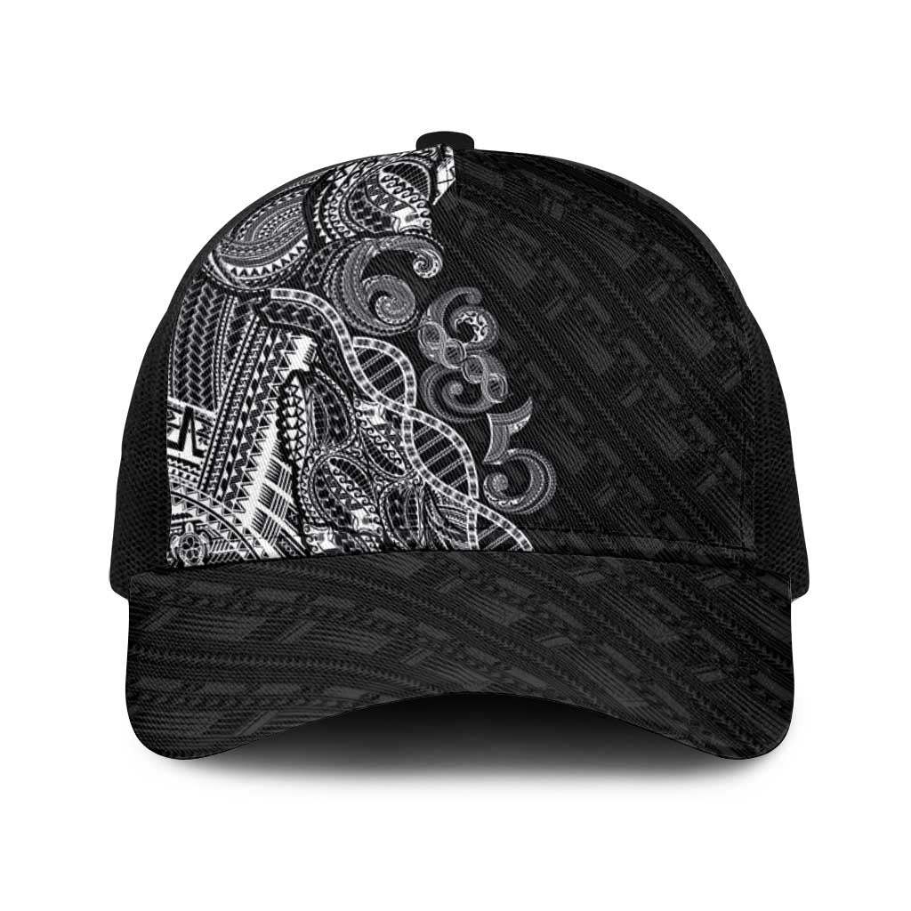 Samoan Traditional Tattoo 685 Baseball Net Cap Tribal Tatau DNA Black Color LT03 One Size Black Black - Polynesian Pride