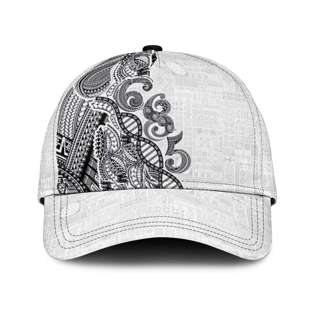 Samoan Traditional Tattoo 685 Classic Cap Tribal Tatau DNA White Color LT03 Universal Fit White - Polynesian Pride