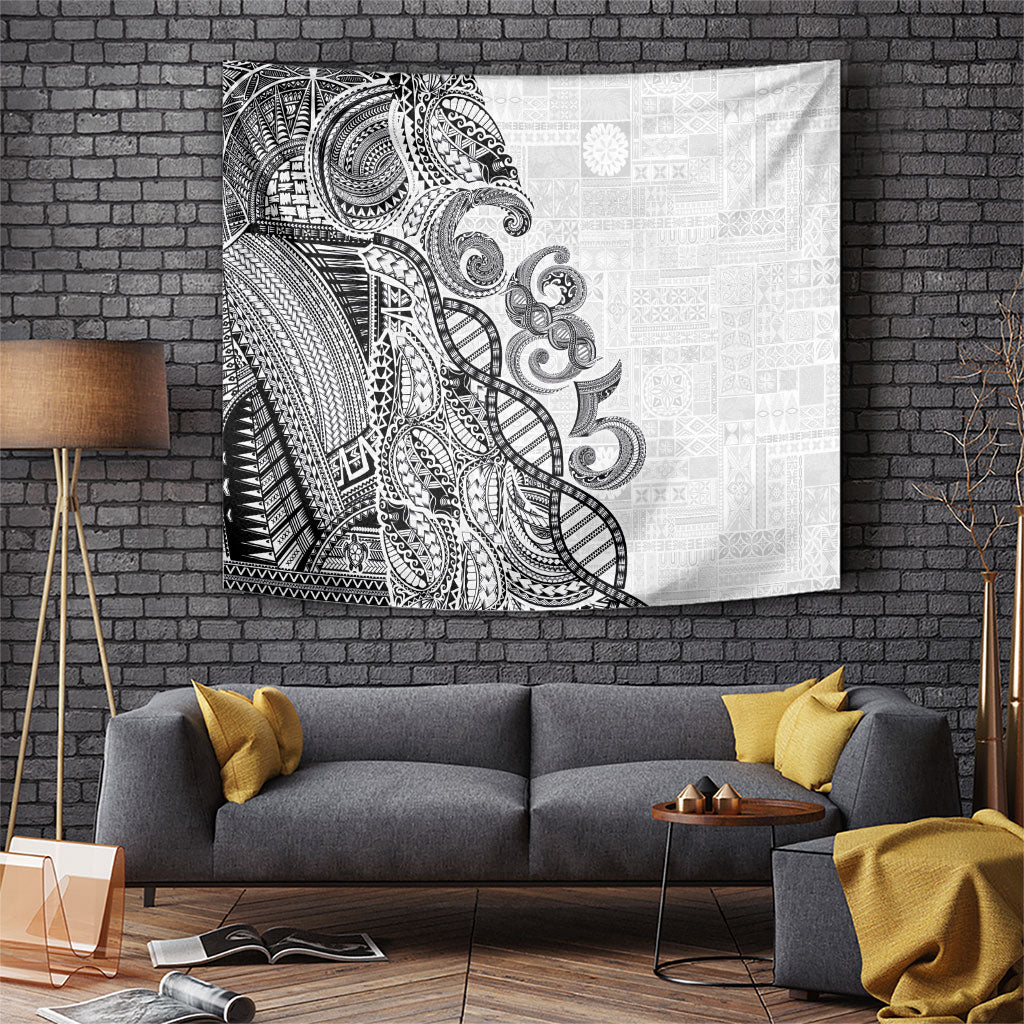 Samoan Traditional Tattoo 685 Tapestry Tribal Tatau DNA White Color LT03 White - Polynesian Pride