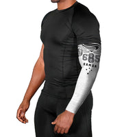Super Samoa 685 Tribal Tattoo Arm Sleeves Siapo Pattern White Edition LT03 - Polynesian Pride