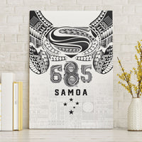 Super Samoa 685 Tribal Tattoo Canvas Wall Art Siapo Pattern White Edition LT03 Without Frame White - Polynesian Pride