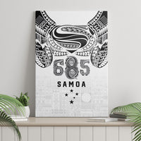 Super Samoa 685 Tribal Tattoo Canvas Wall Art Siapo Pattern White Edition LT03 - Polynesian Pride