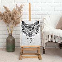 Super Samoa 685 Tribal Tattoo Canvas Wall Art Siapo Pattern White Edition LT03 - Polynesian Pride