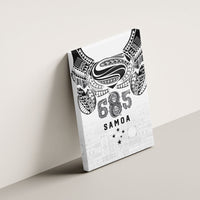 Super Samoa 685 Tribal Tattoo Canvas Wall Art Siapo Pattern White Edition LT03 - Polynesian Pride