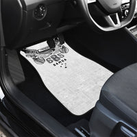 Super Samoa 685 Tribal Tattoo Car Mats Siapo Pattern White Edition LT03 - Polynesian Pride
