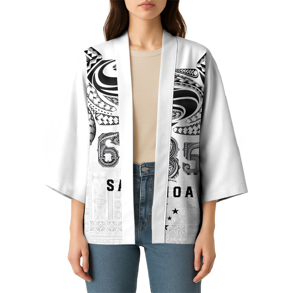 Super Samoa 685 Tribal Tattoo Kimono Siapo Pattern White Edition LT03 - Polynesian Pride