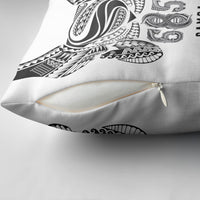Super Samoa 685 Tribal Tattoo Pillow Cover Siapo Pattern White Edition LT03 - Polynesian Pride