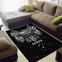 Super Samoa 685 Tribal Tattoo Area Rug Samoan Ornament Pattern Black Edition LT03 - Polynesian Pride