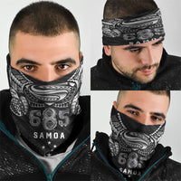 Super Samoa 685 Tribal Tattoo Neck Gaiter Samoan Ornament Pattern Black Edition LT03 - Polynesian Pride