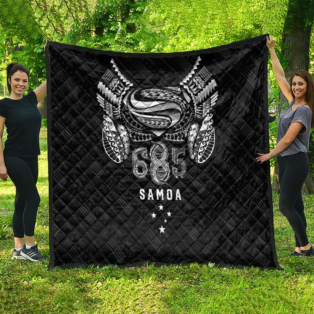 Super Samoa 685 Tribal Tattoo Quilt Samoan Ornament Pattern Black Edition LT03 - Polynesian Pride