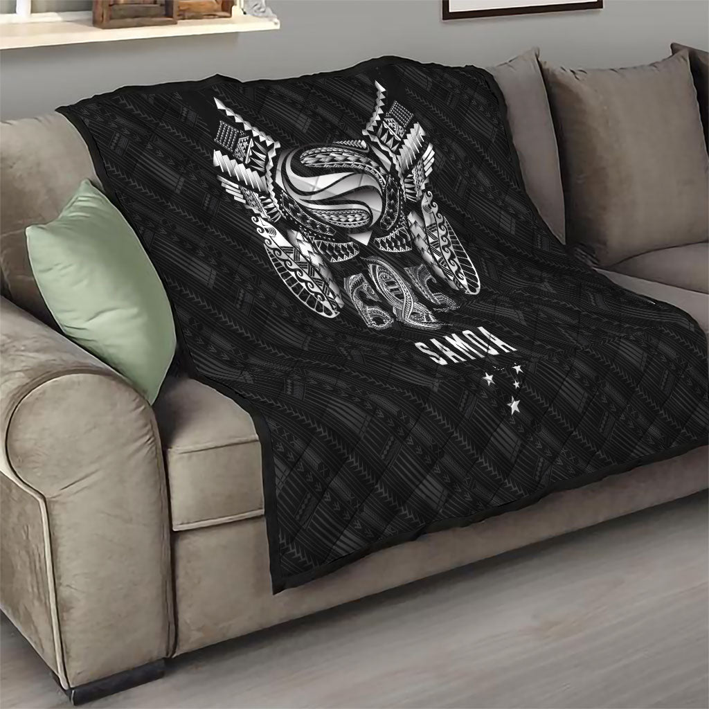 Super Samoa 685 Tribal Tattoo Quilt Samoan Ornament Pattern Black Edition LT03 - Polynesian Pride