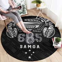 Super Samoa 685 Tribal Tattoo Round Carpet Samoan Ornament Pattern Black Edition LT03 - Polynesian Pride