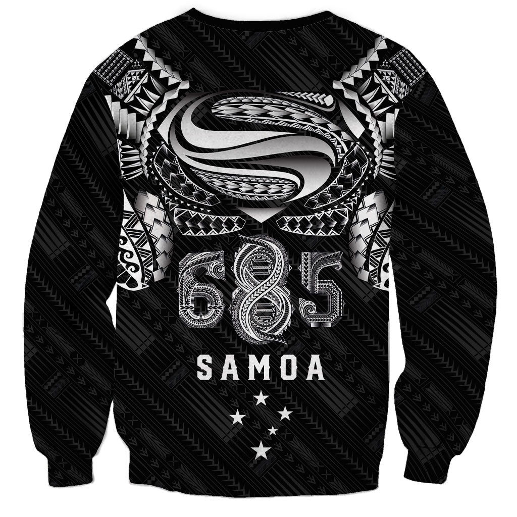 Super Samoa 685 Tribal Tattoo Sweatshirt Samoan Ornament Pattern Black Edition LT03 - Polynesian Pride