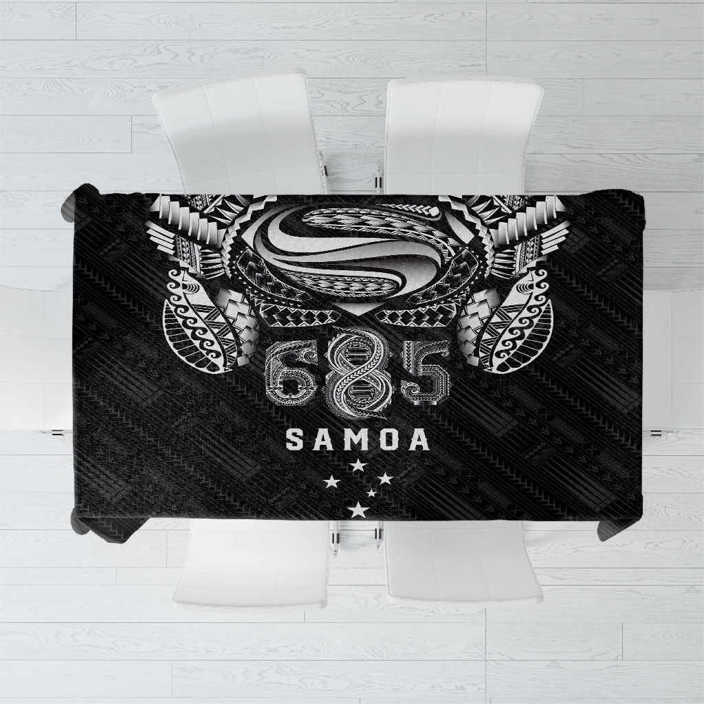 Super Samoa 685 Tribal Tattoo Tablecloth Samoan Ornament Pattern Black Edition LT03 Black - Polynesian Pride