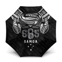 Super Samoa 685 Tribal Tattoo Umbrella Samoan Ornament Pattern Black Edition LT03 One Size Folded 11.42 inch Opened Diameter 37.4 inch Black - Polynesian Pride