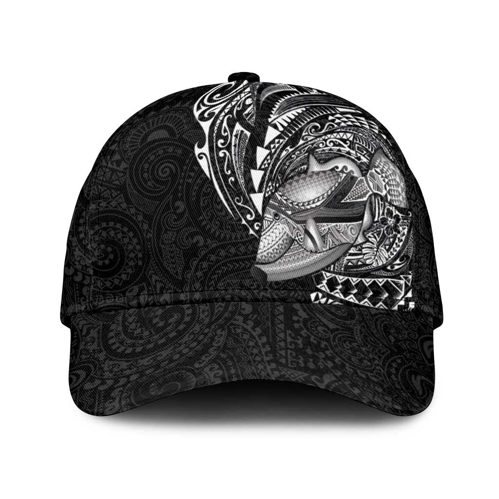 Hawaiian Humuhumu Tribal Tattoo Classic Cap Polynesian Kakau Black Color LT03 Universal Fit Black - Polynesian Pride